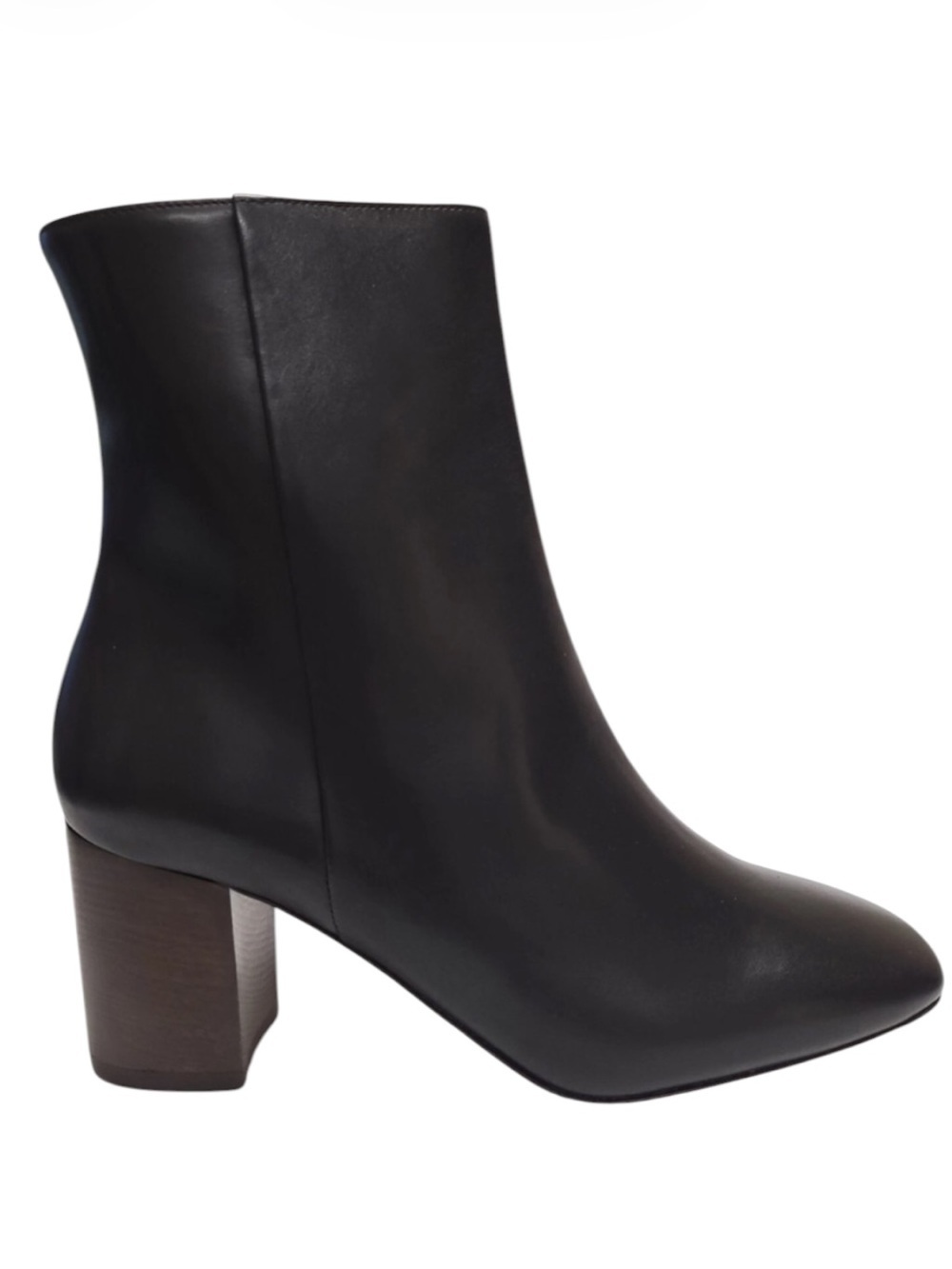 Club Monaco Payton Black Leather Ankle Boots Size 37 / 7